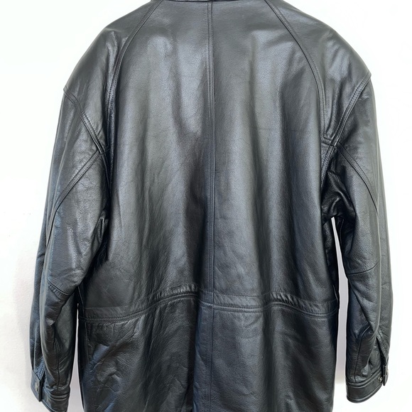 Men's Black Leather Jacket by Thinsulate - Picture 14 of 14